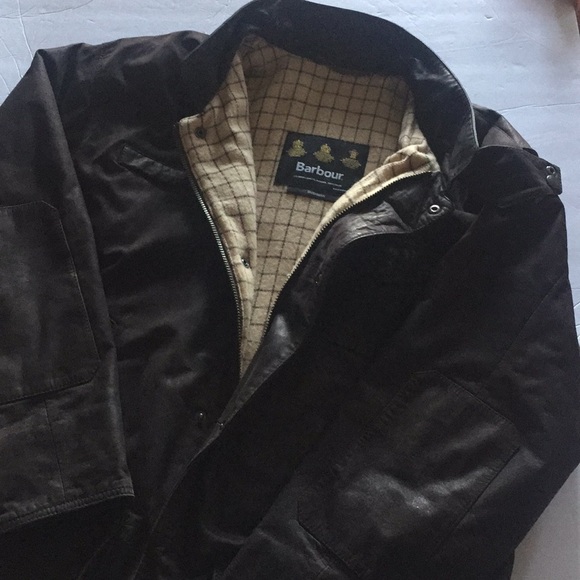barbour bushman leather jacket